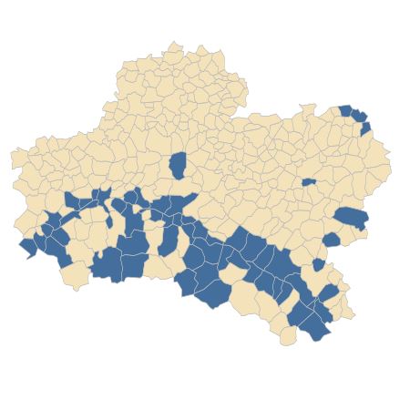 Répartition de Bidens cernua L. dans le Loiret