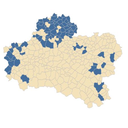 Répartition de Laburnum anagyroides Medik. dans le Loiret