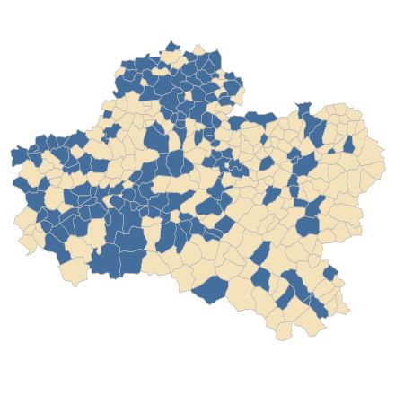 Répartition de Lamium amplexicaule L. dans le Loiret