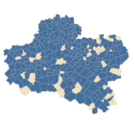 Répartition de Papaver rhoeas L. dans le Loiret