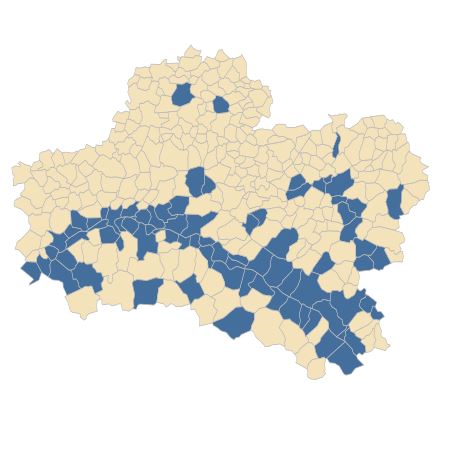 Répartition de Bidens frondosa L. dans le Loiret