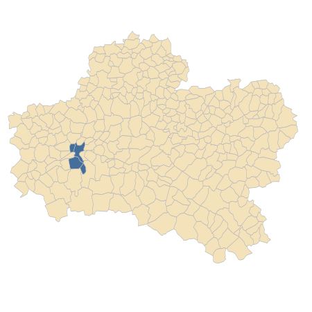 Répartition de Puccinellia distans (Jacq.) Parl. dans le Loiret