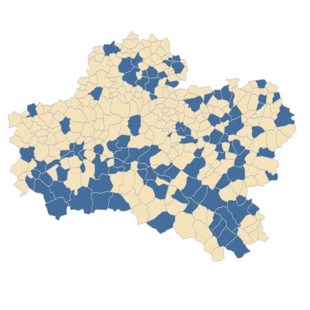 Répartition de Ranunculus sceleratus L. dans le Loiret