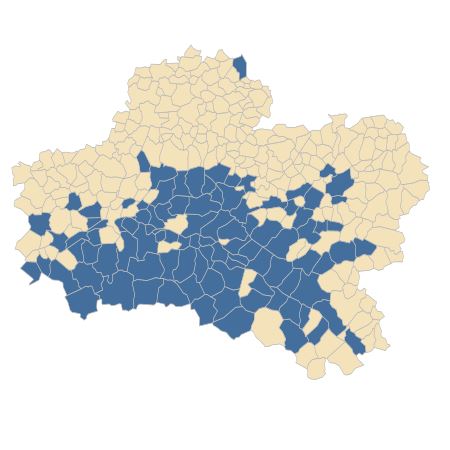 Répartition de Saxifraga granulata L. dans le Loiret