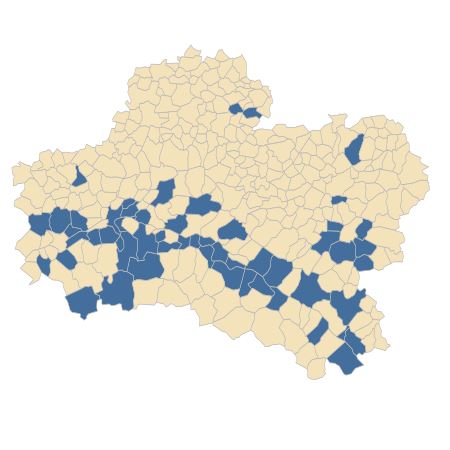 Répartition de Sedum rubens L. dans le Loiret