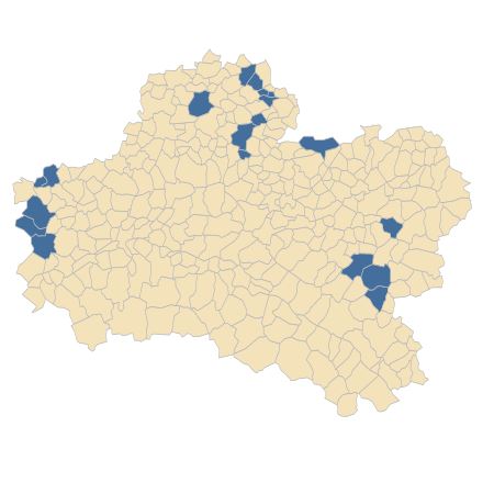 Répartition de Stachys annua (L.) L. dans le Loiret