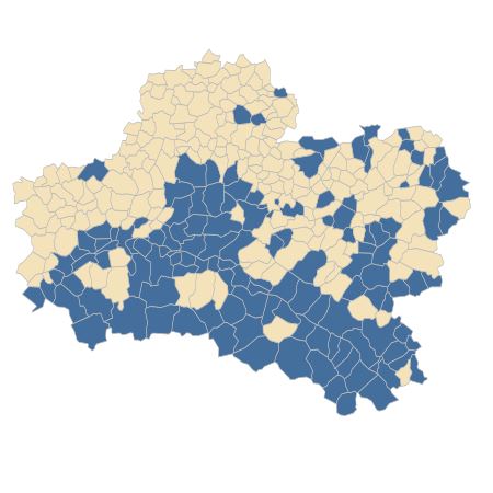 Répartition de Bidens tripartita L. dans le Loiret