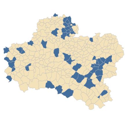 Répartition de Thymus praecox Opiz dans le Loiret