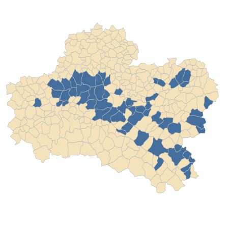 Répartition de Trifolium medium L. dans le Loiret