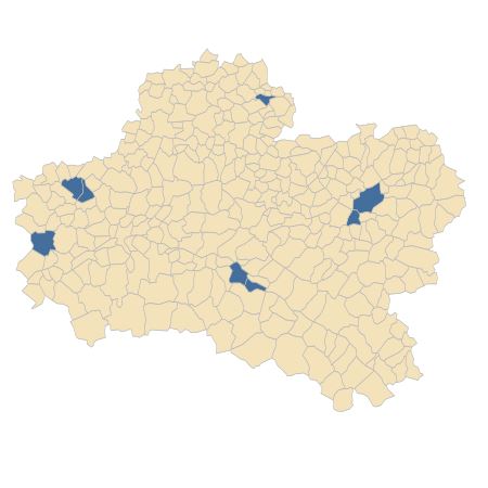 Répartition de Trifolium nigrescens Viv. dans le Loiret