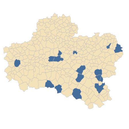 Répartition de Valeriana dioica L. dans le Loiret