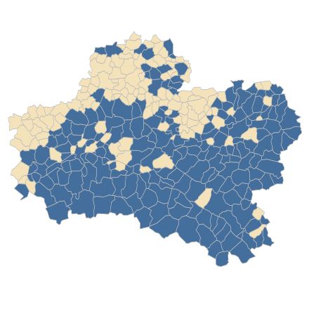 Répartition de Veronica chamaedrys L. dans le Loiret