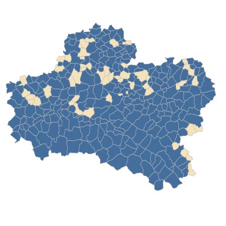 Répartition de Geranium molle L. dans le Loiret