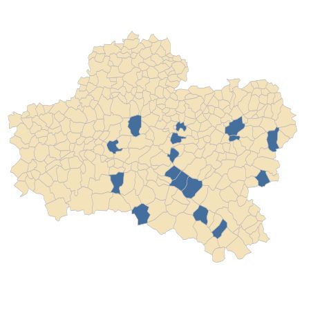 Répartition de Oenanthe fistulosa L. dans le Loiret