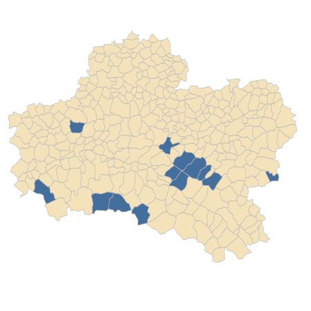 Répartition de Struthiopteris spicant (L.) Weiss dans le Loiret