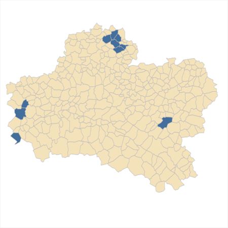 Répartition de Ophrys virescens Philippe dans le Loiret