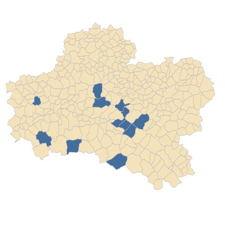 Répartition de Lysimachia minima (L.) U.Manns & Anderb. dans le Loiret