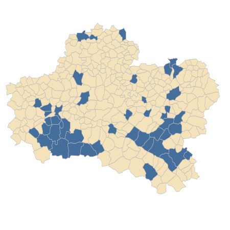 Répartition de Lactuca muralis (L.) Gaertn. dans le Loiret