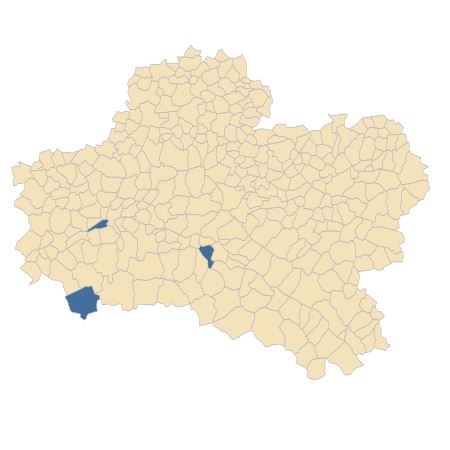 Répartition de Rorippa pyrenaica (All.) Rchb. var. pyrenaica dans le Loiret