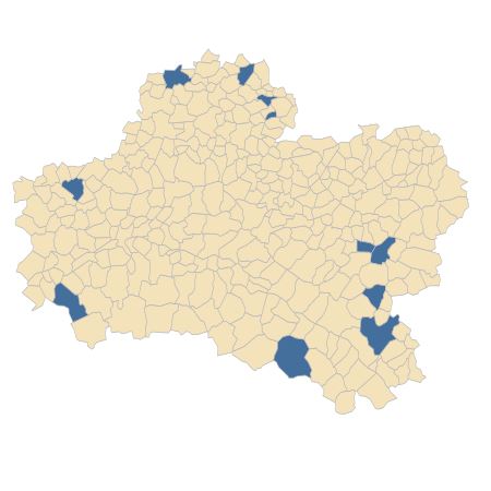 Répartition de Valerianella dentata f. rimosa (Bastard) Devesa, J.López & R.Gonzalo dans le Loiret