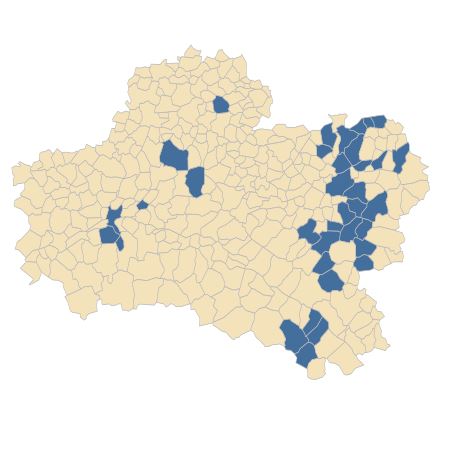 Répartition de Clinopodium nepeta subsp. sylvaticum (Bromf.) Peruzzi & F.Conti dans le Loiret