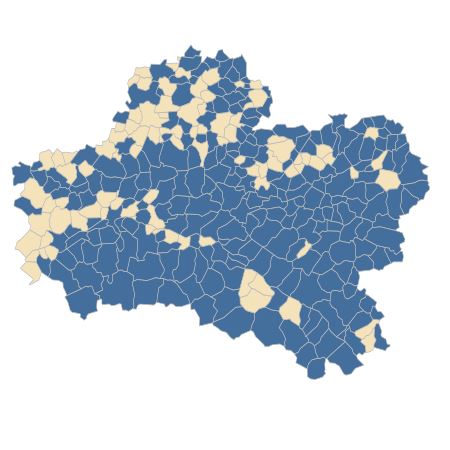 Répartition de Lolium arundinaceum (Schreb.) Darbysh. dans le Loiret