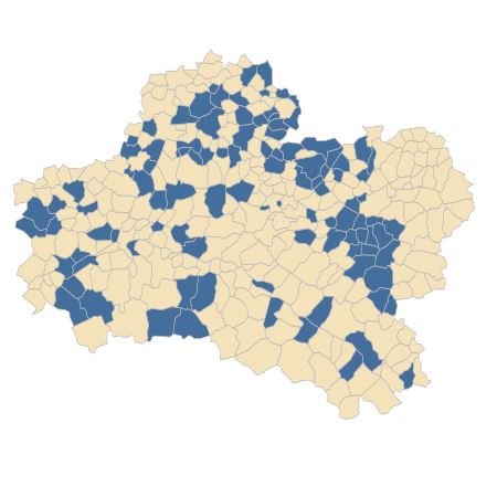 Répartition de Chenopodiastrum hybridum (L.) S.Fuentes, Uotila & Borsch dans le Loiret