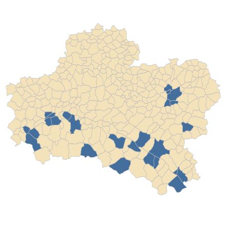 Répartition de Stuckenia pectinata (L.) Börner dans le Loiret