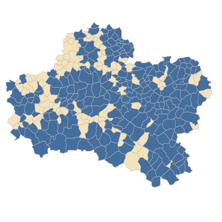 Répartition de Brachypodium pinnatum (L.) P.Beauv. dans le Loiret