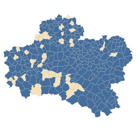 Répartition de Brachypodium sylvaticum (Huds.) P.Beauv. dans le Loiret