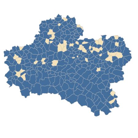 Répartition de Bromus hordeaceus L. dans le Loiret