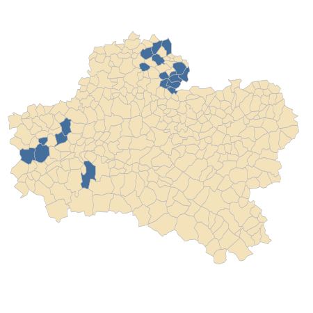 Répartition de Buglossoides purpurocaerulea (L.) I.M.Johnst. dans le Loiret