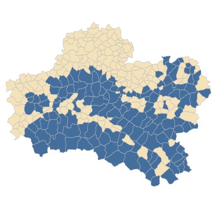 Répartition de Calluna vulgaris (L.) Hull dans le Loiret