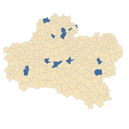 Répartition de Campanula glomerata L. dans le Loiret