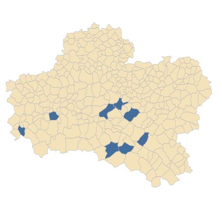 Répartition de Campanula patula L. dans le Loiret