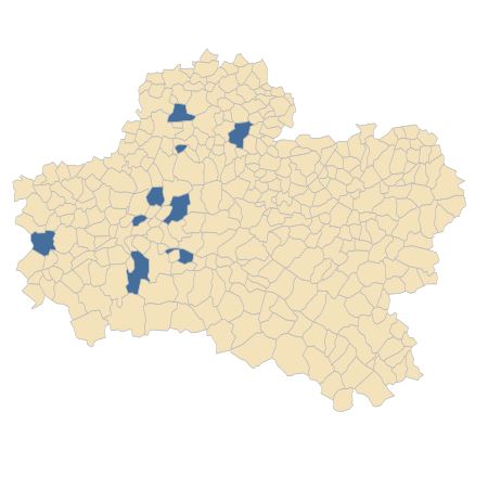 Répartition de Borago officinalis L. dans le Loiret