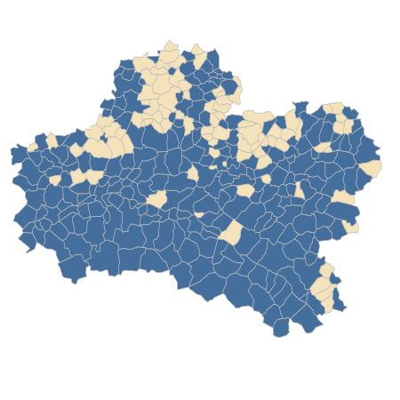 Répartition de Cardamine hirsuta L. dans le Loiret