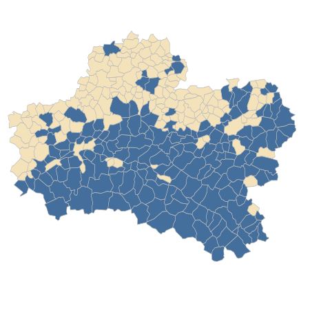 Répartition de Cardamine pratensis L. dans le Loiret