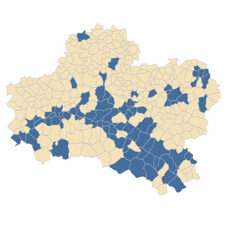 Répartition de Carex acuta L. dans le Loiret