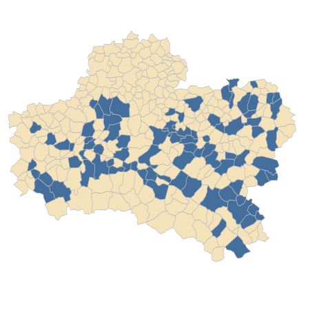 Répartition de Carex otrubae Podp. dans le Loiret