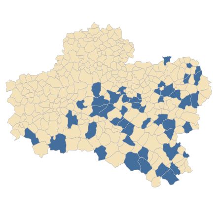 Répartition de Carex disticha Huds. dans le Loiret