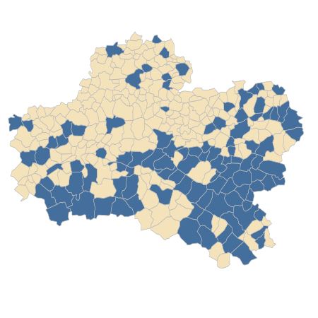 Répartition de Carex divulsa Stokes dans le Loiret