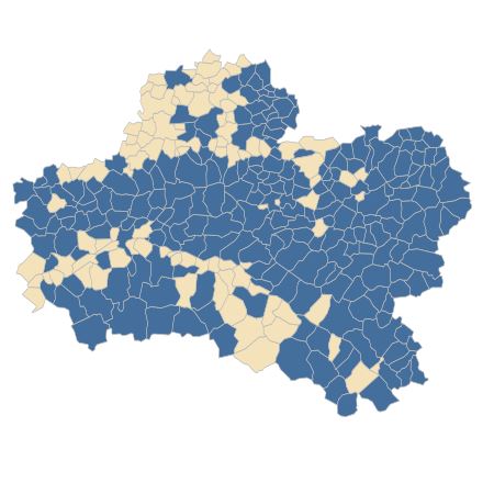 Répartition de Carex flacca Schreb. dans le Loiret