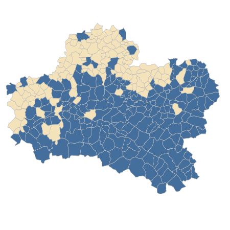 Répartition de Carex hirta L. dans le Loiret
