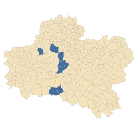 Répartition de Carex lasiocarpa Ehrh. dans le Loiret