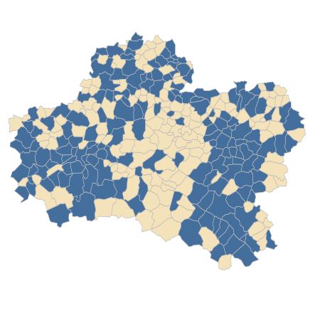 Répartition de Acer pseudoplatanus L. dans le Loiret