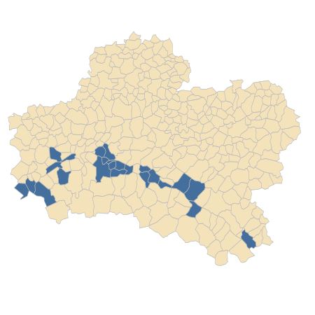 Répartition de Carex praecox Schreb. dans le Loiret