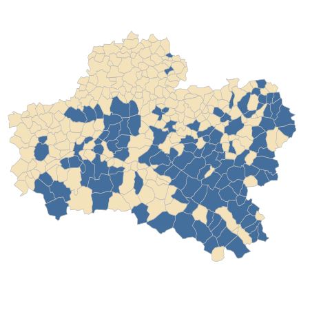 Répartition de Carex remota L. dans le Loiret