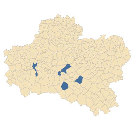 Répartition de Eleocharis palustris (L.) Roem. & Schult. subsp. palustris dans le Loiret