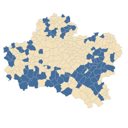 Répartition de Carlina vulgaris L. dans le Loiret